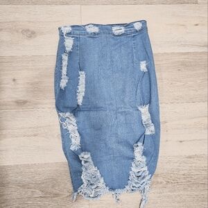 Denim skirt High waist